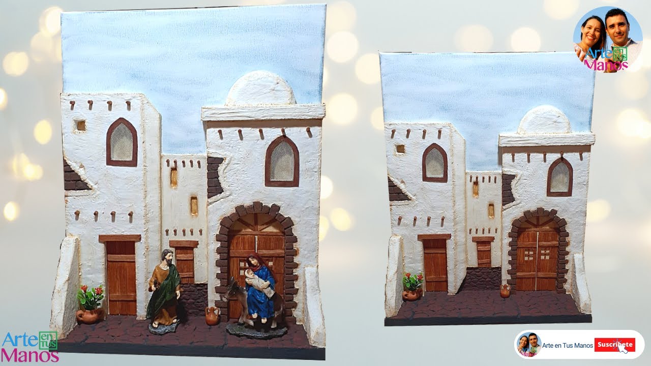 🔴Cómo Hacer CUADROS 3D Escenario para Belenes, Tutorial Arte en Tus Manos
