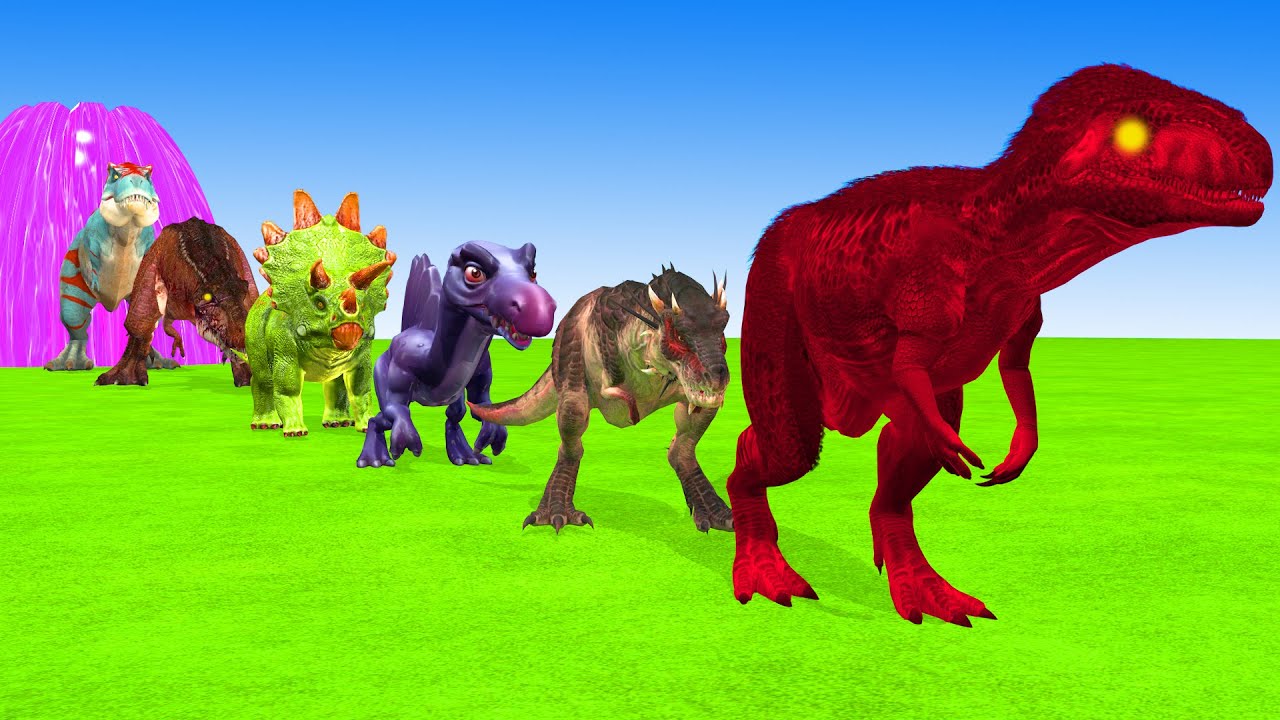 Super Long Slide Game with Cow Elephant Gorilla Hippopotamus Tiger 3d Animal Game Funny 3d Animals