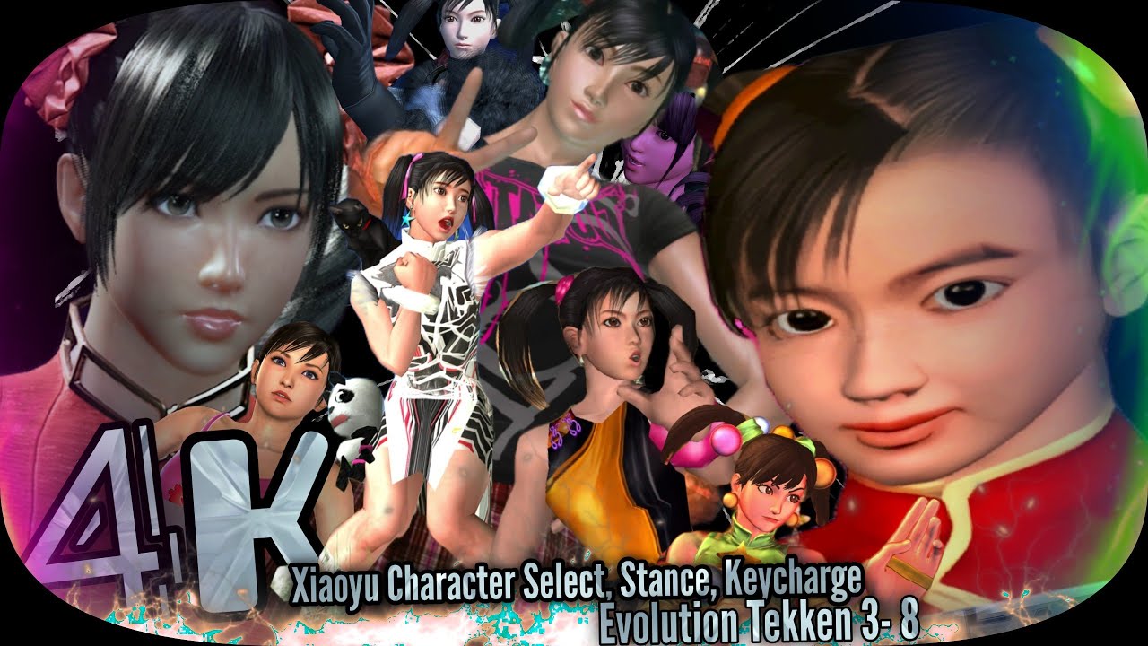 Ling Xiaoyu Character Select Stance Keycharge Evolution Tekken 3- 8 4K 60 FPS 