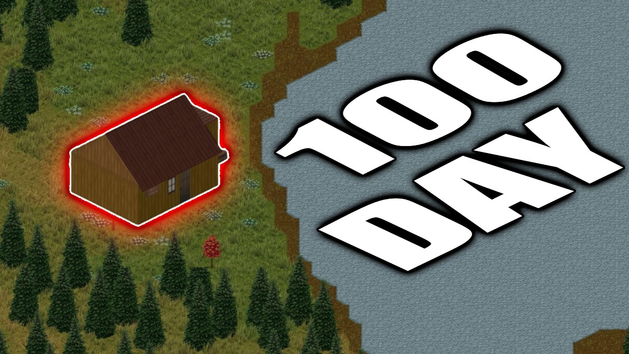 I Survived 100 DAYS On a ISLAND WILDERNESS In Project Zomboid