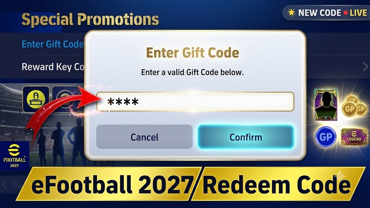 How to Redeem eFootball 2027 Gift Code (2026) | How to Redeem Gift Code