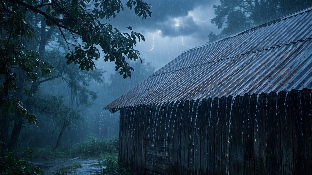 Heavy Rain at Night with Thunder 🌙 | Sleep Fast, Beat Insomnia & Anxiety