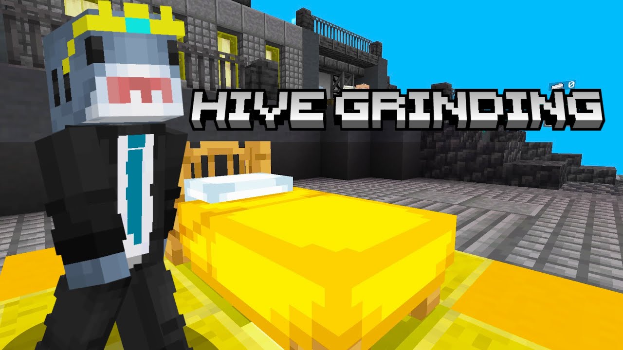Grinding Hive bedwars for 12 minutes
