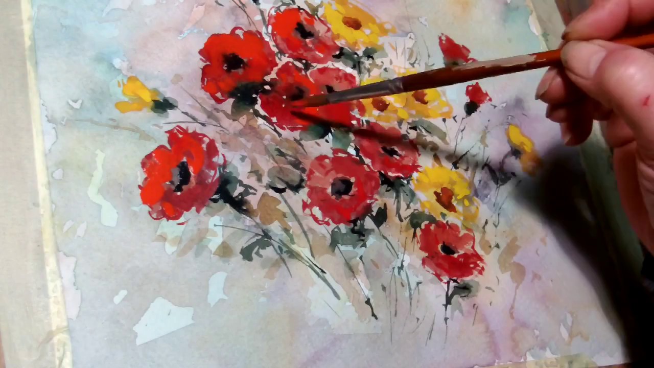 Hedwig's Art little fantasy flowers watercolor