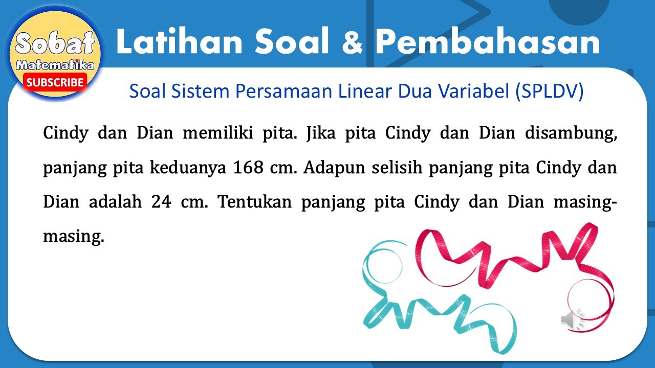 Jawaban Soal Cerita Sistem Persamaan Linear Dua Variabel #spldv #aljabar #matematikasmp