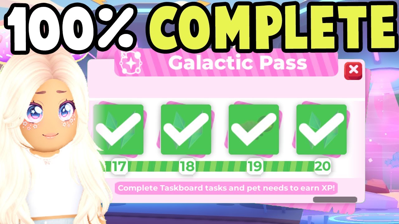 Completing ALL 20 Galactic Pass Levels in Adopt Me!
