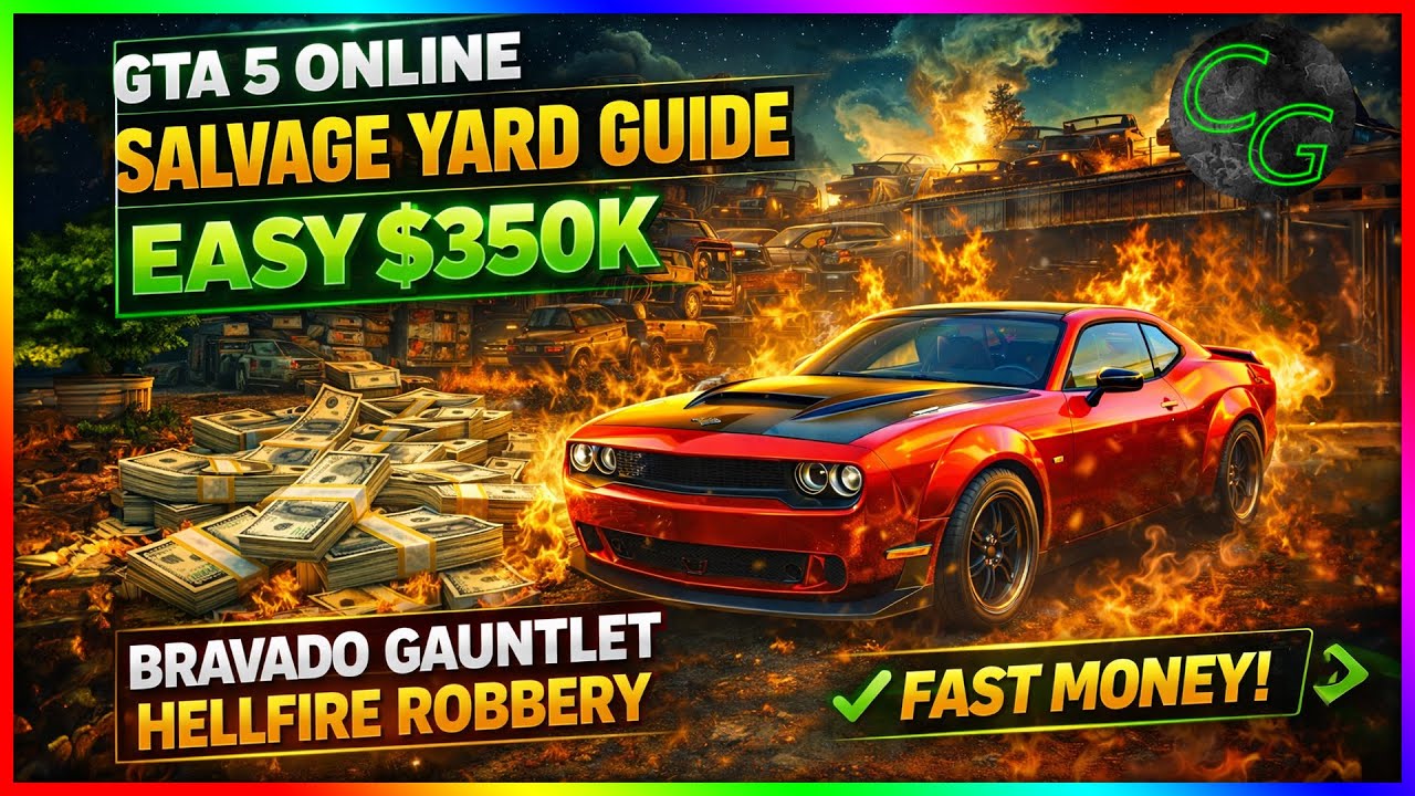 GTA 5 Online Salvage Yard Guide – EASY $350K Bravado Gauntlet Hellfire Robbery (Fast Money!)