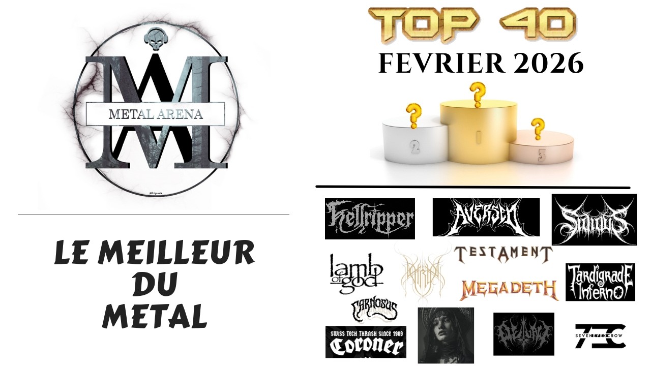 TOP 40 METAL ARENA // FEVRIER 2026