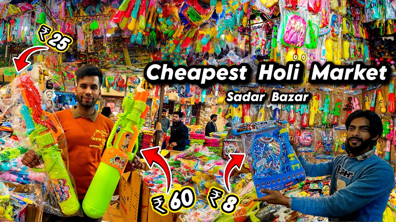 Cheapest Holi Market in Sadar Bazar  | Pichkari  Hi Pichkari | Holi Wholesale Market in Delhi 2026