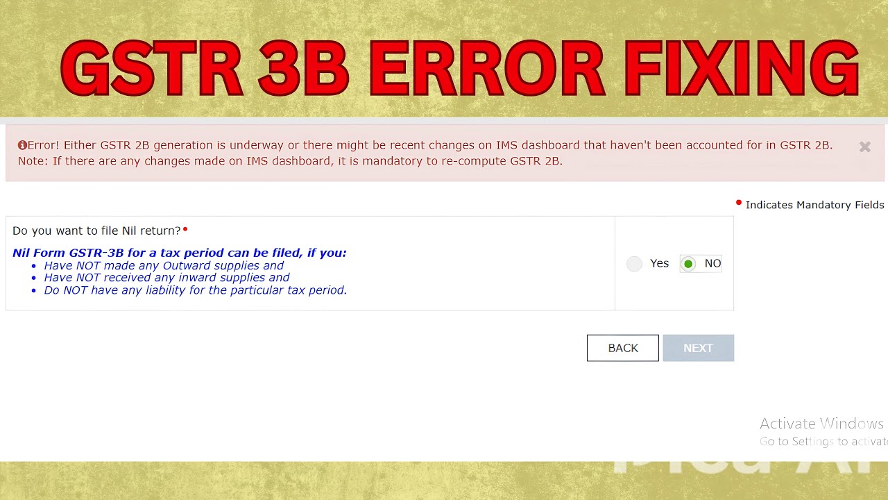 GSTR 3B IMS Error Fixing #gstregistration #gstreturnform #gstr1 #gstr3bfiling #gstr3b #gstreturns