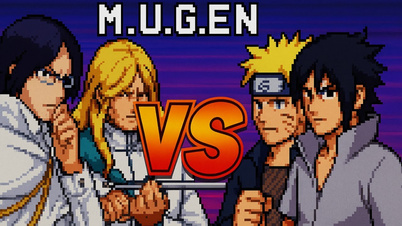 Uryu & Haschwalth VS Naruto & Sasuke! | Jump Force MUGEN V14