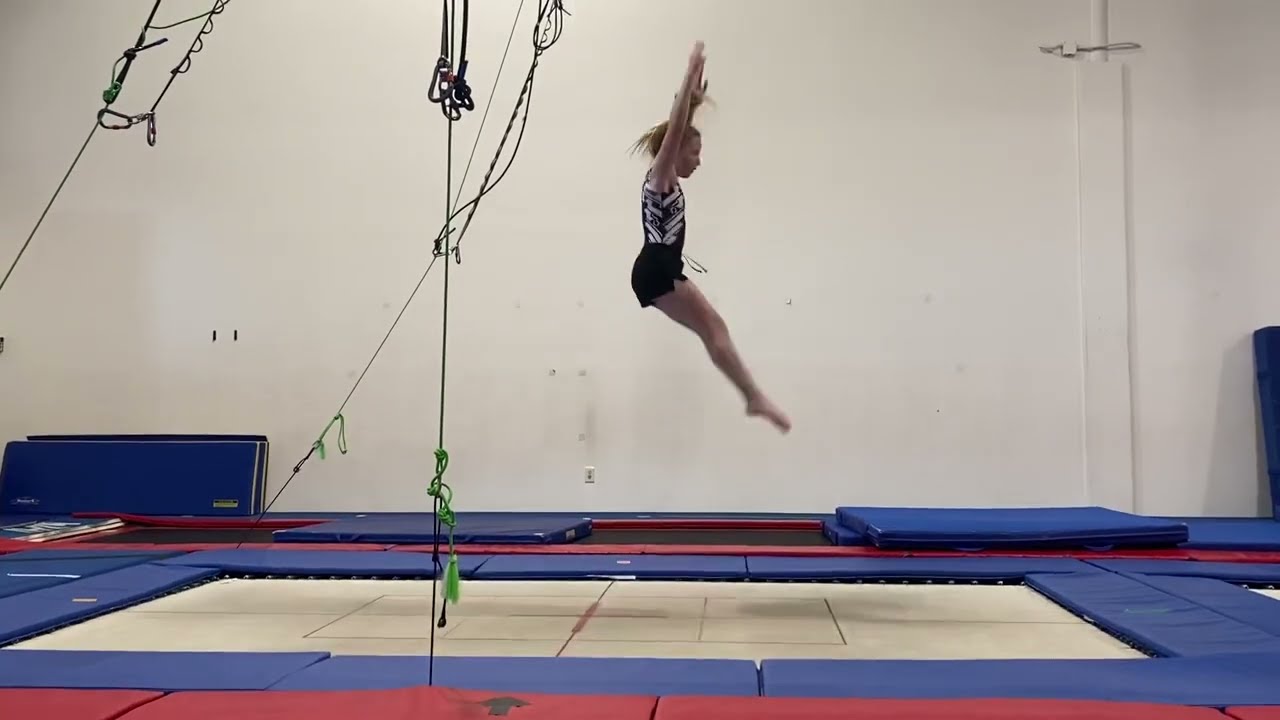 Back tumbling drills on trampoline | gymnastics drills