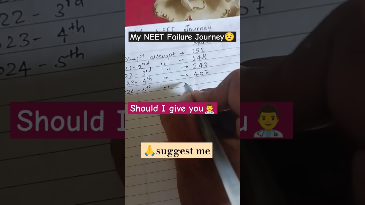 my neet failure, 5th attempt neet failure, 4th drop #neet #dropper #doctor