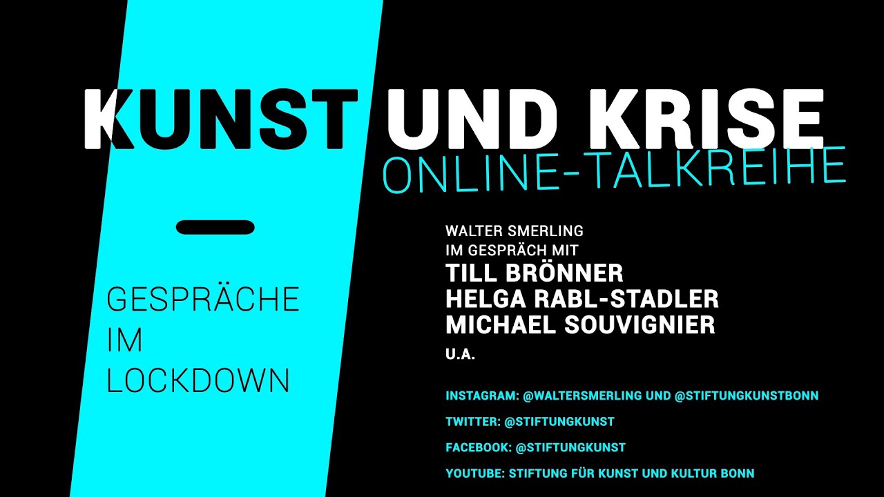KUNST und KRISE - Gespräche im Lockdown | Trailer zur Online-Talkreihe