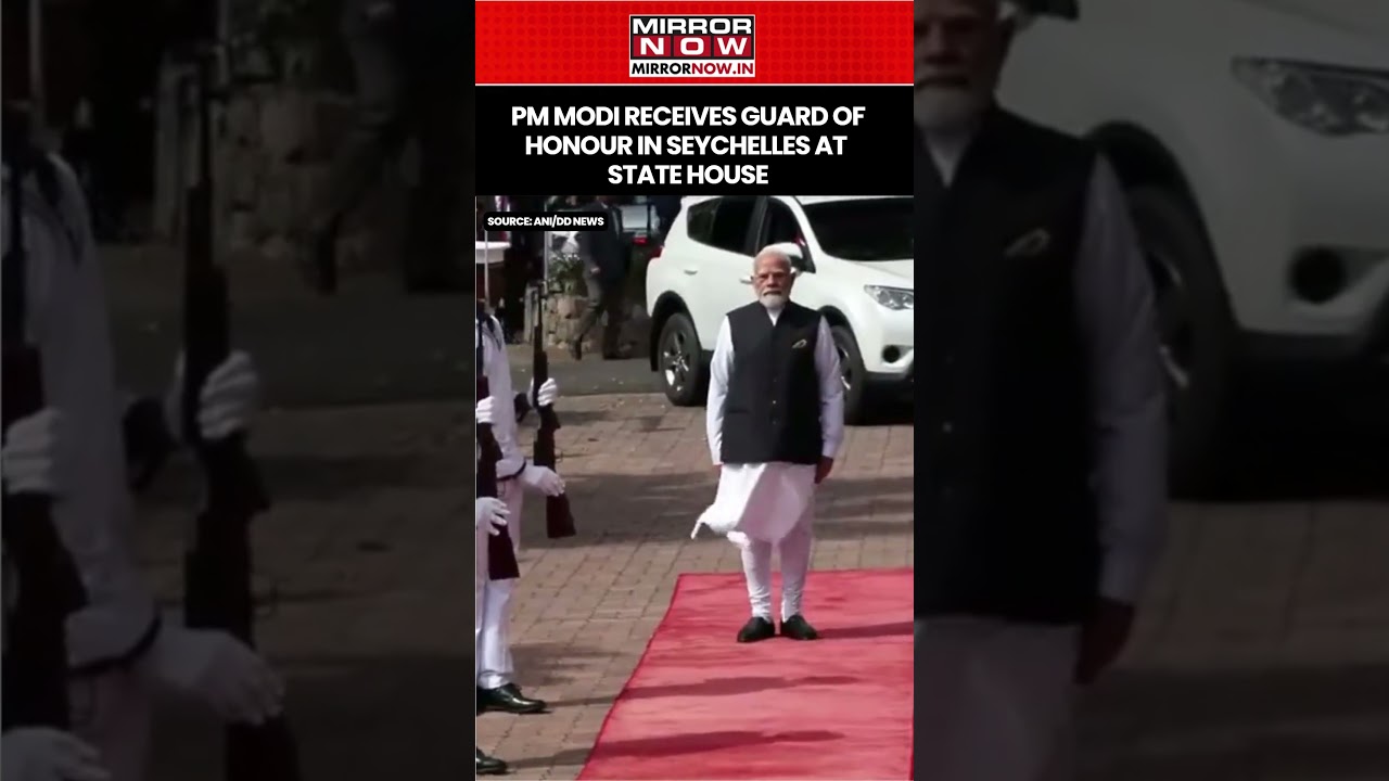 PM Modi Receives Guard Of Honour In Seychelles At State House During Key Visit #shorts