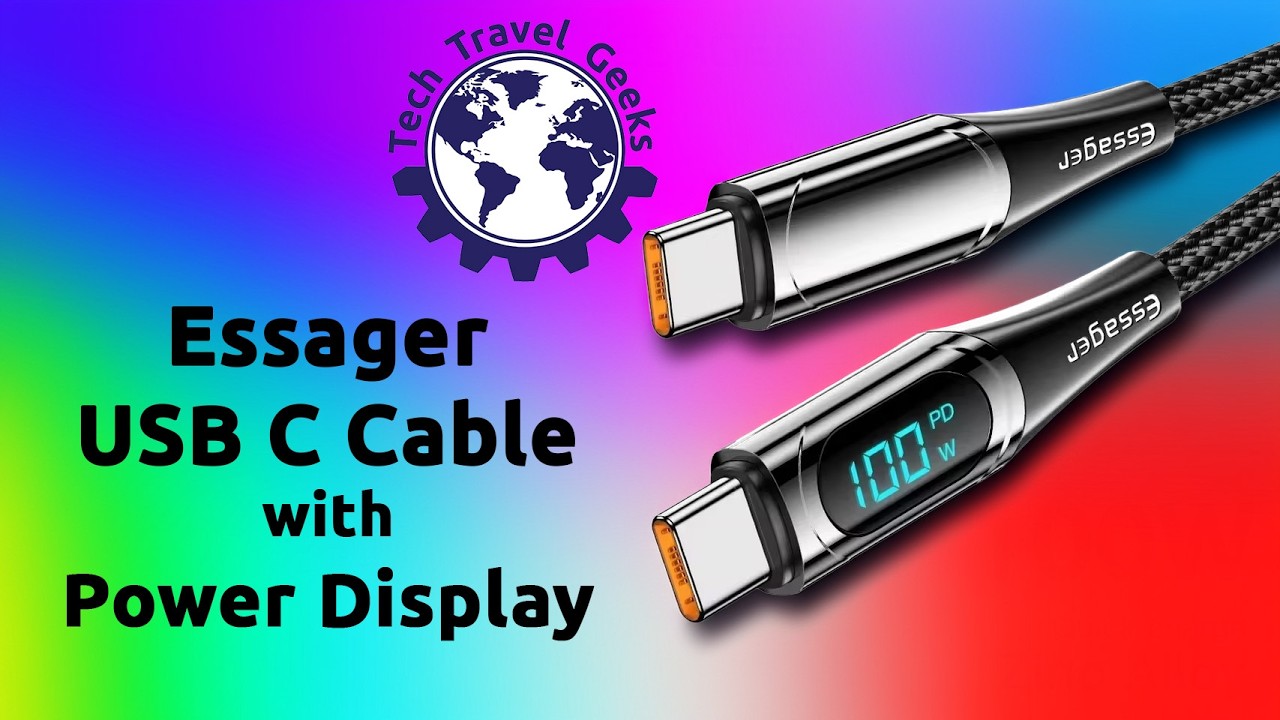 Кабель Essager USB-C 100 Вт с индикатором мощности #essager #aliexpress #кабель