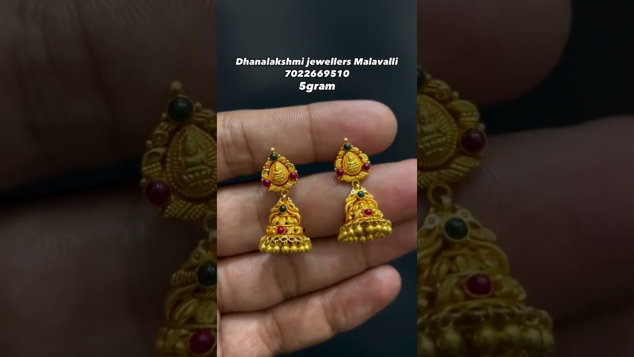 very beautiful and lightweight gold jhumka design start from only 5 grams