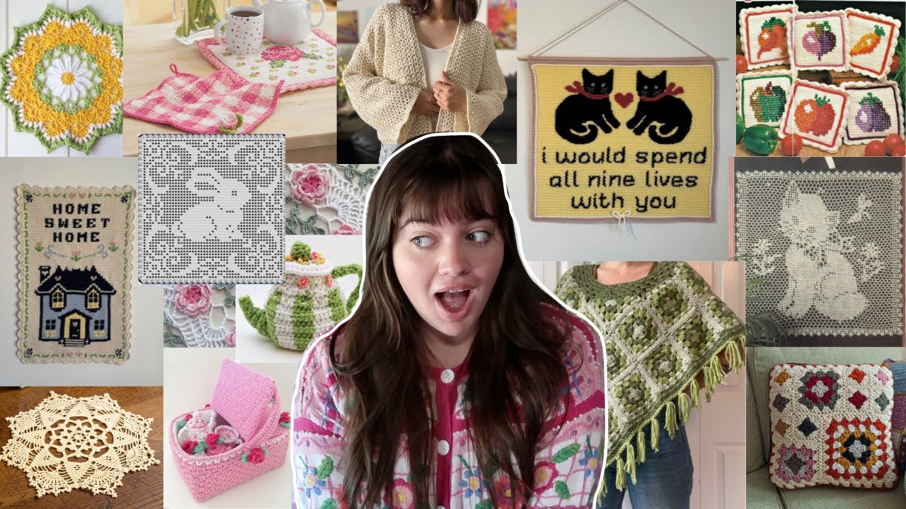 50 GRANDMA CORE crochet projects with patterns (beginner friendly)
