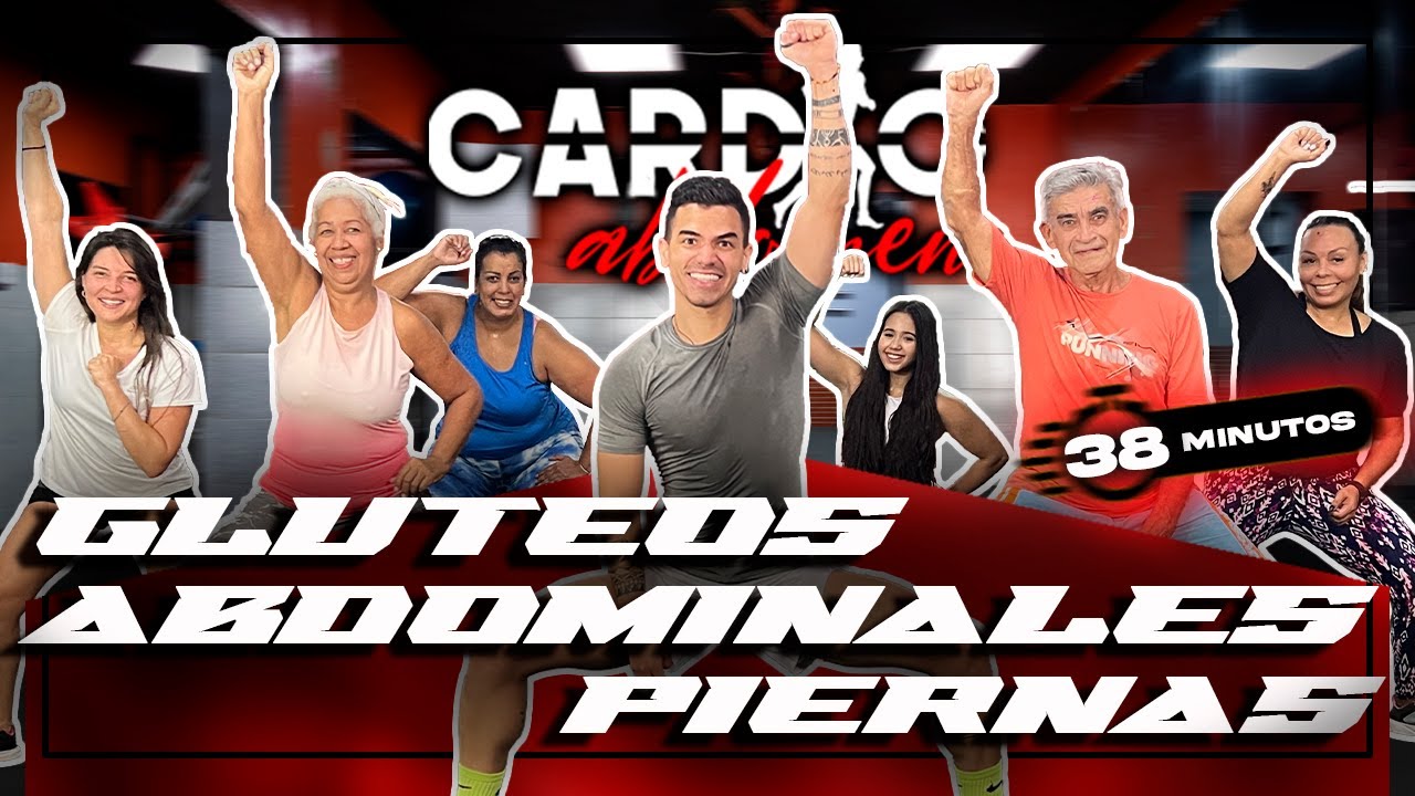 Rutina de CARDIO para GLUTEOS, ABDOMINALES y PIERNAS | CARDIO GAP | 38 Minutos