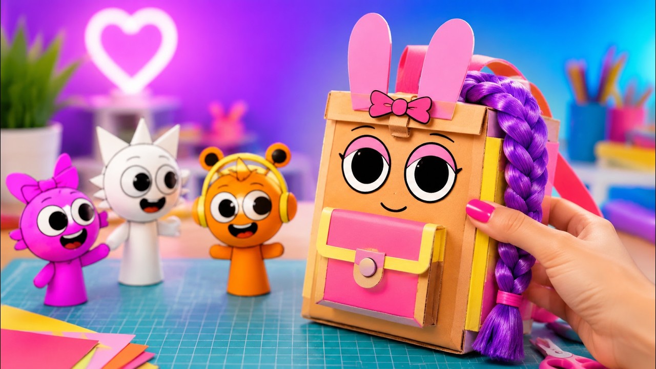 Rumi and Sprunki in REAL LIFE 😱 Cardboard & Paper DIYs