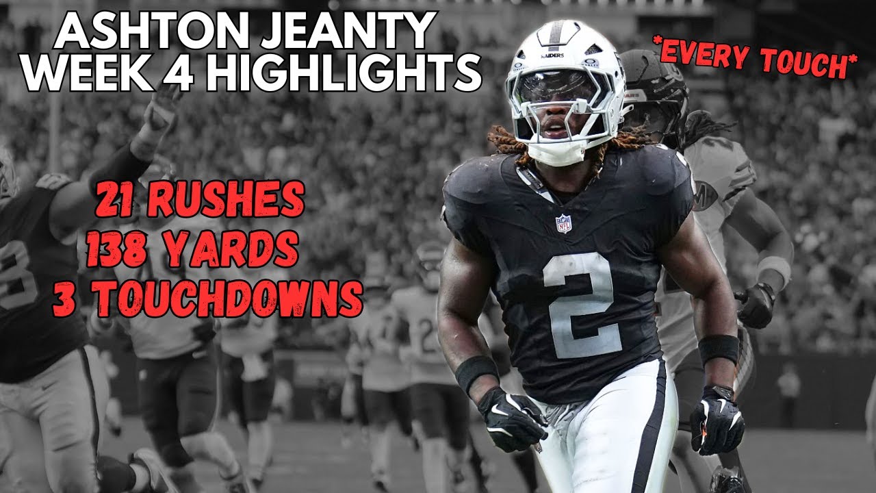 Ashton Jeanty BREAKOUT GAME Highlights *EVERY TOUCH* 🔥 | Raiders vs Bears