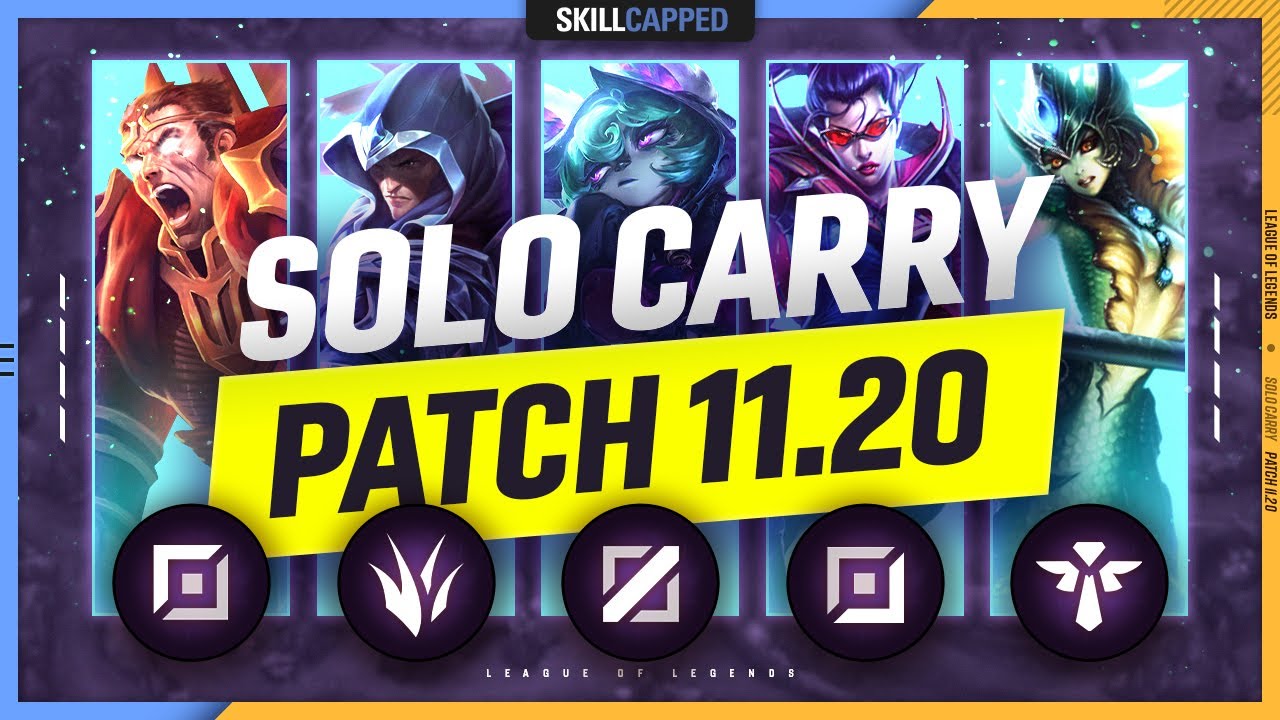 3 BEST CHAMPIONS to SOLO CARRY for EVERY ROLE in PATCH 11.20 - League of Legends