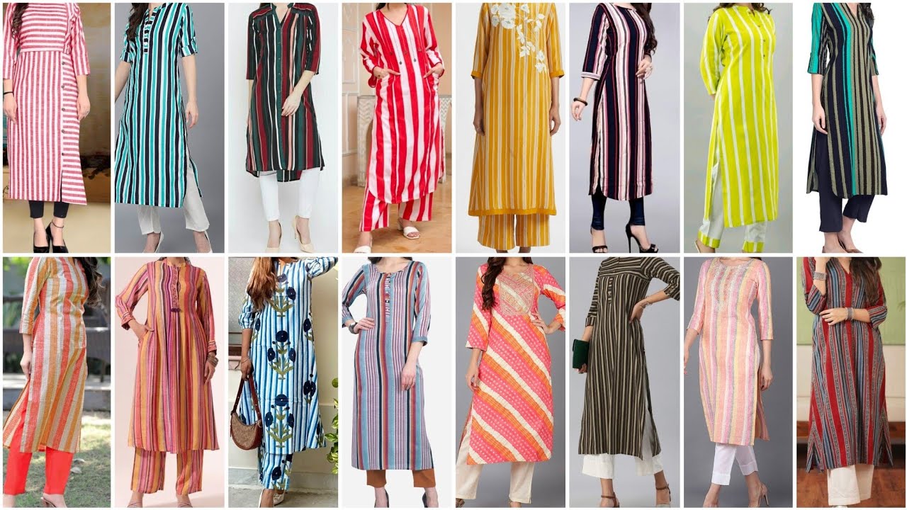 Trendy Stripe Pattern Kurti Design Ideas | Modern Ethnic Look 2026