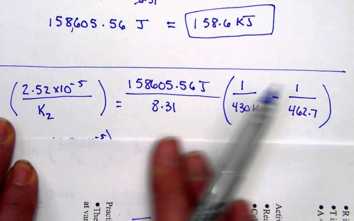 arrhenius equation example 2
