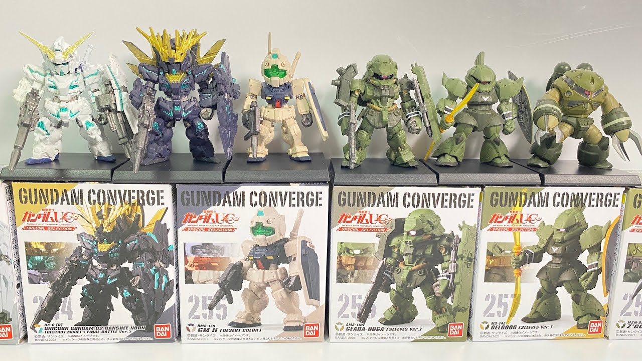 FW GUNDAM CONVERGE 機動戦士ガンダムUC SPECIAL SELECTION 全６種 開封 ガンダムコンバージ ガンダムユニコーン 食玩 Japanese candy toys