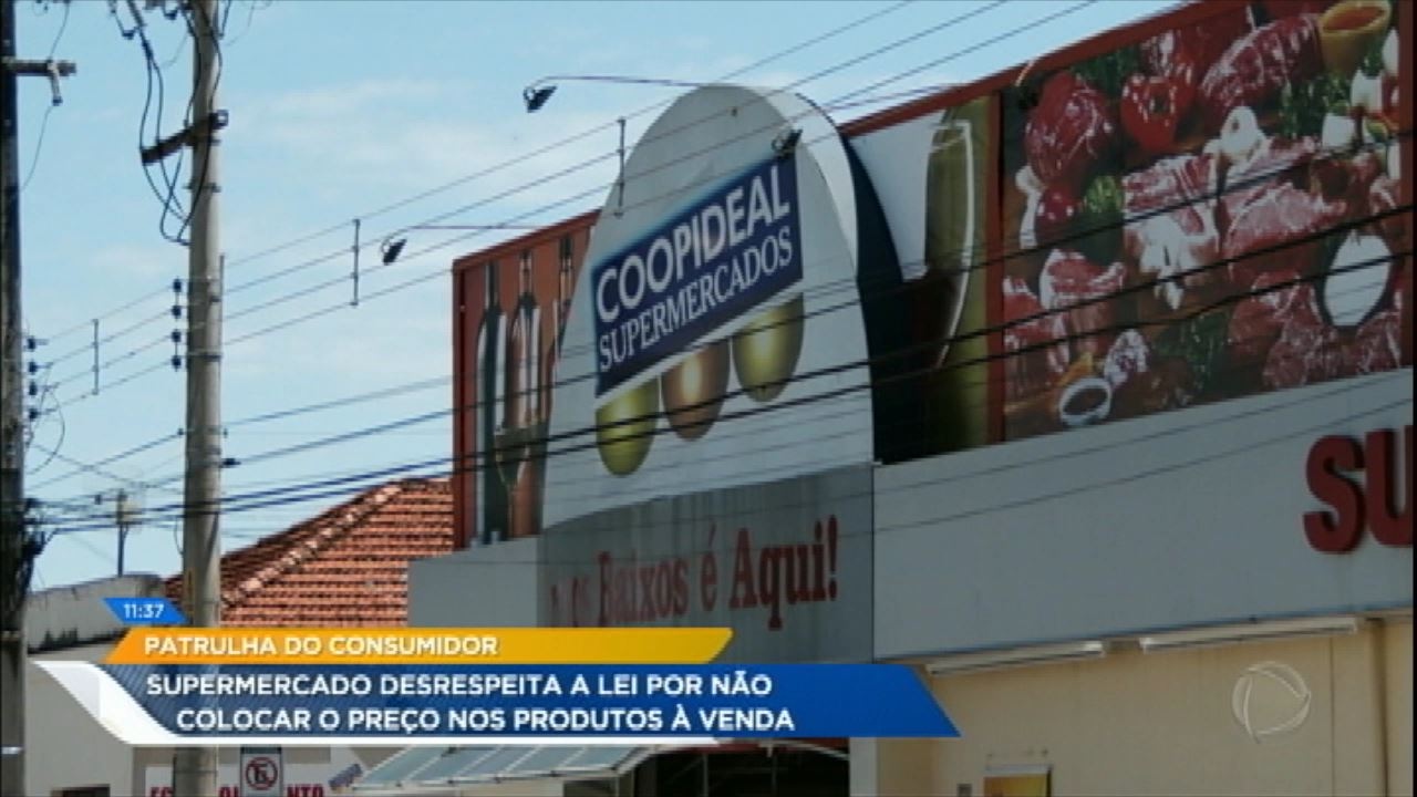 Supermercado desrespeita a lei por não colocar preço nos produtos à venda