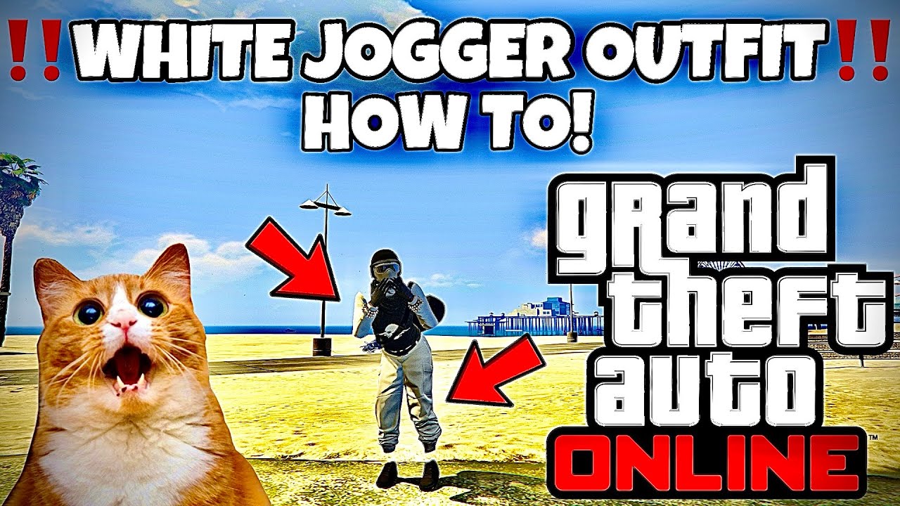 WHITE JOGGERS OUTFIT + DUFFLE BAG (FEMALE) - GTA ONLINE
