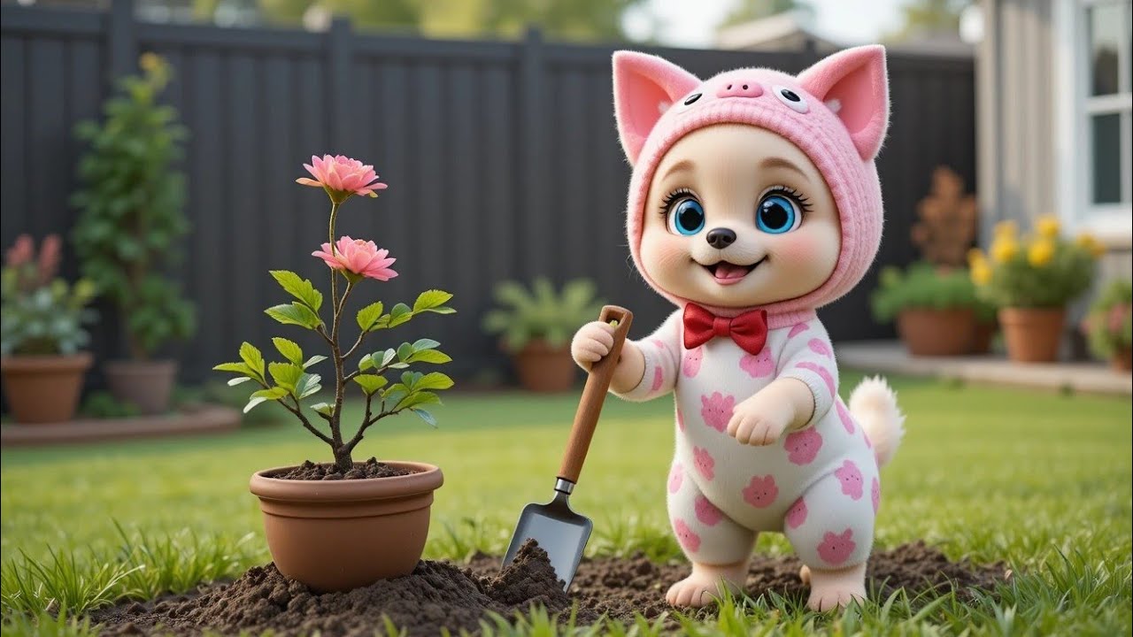 Pomeranian Puppy's Perfect Day | He worked out, ate, plant flowers, made smoothie | Paw Planet 