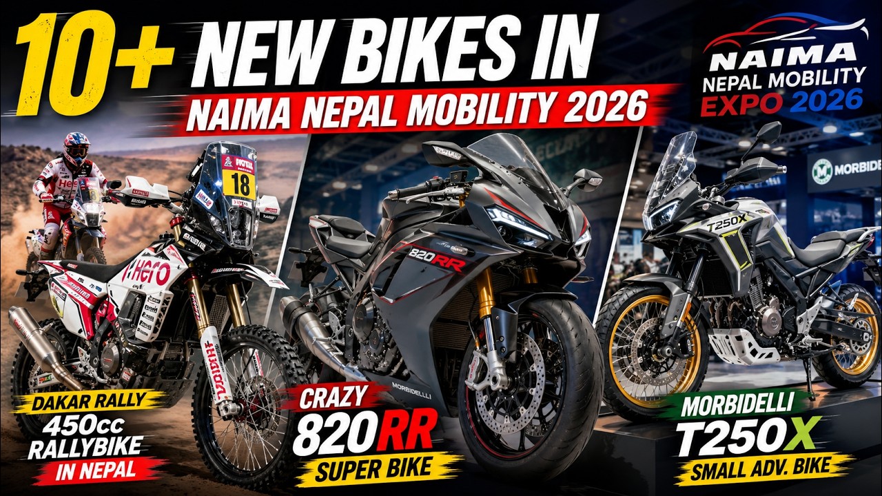 NAIMA Auto show 2026 || 10+ New crazy Motorbike line up || Nepal's 1st #dakarrally  450 MotorBike ||