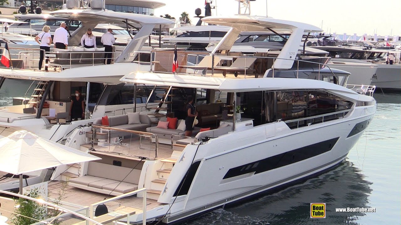 2022 Prestige X70 Luxury Yacht - Walkaround Tour - 2021 Cannes Yachting Festival