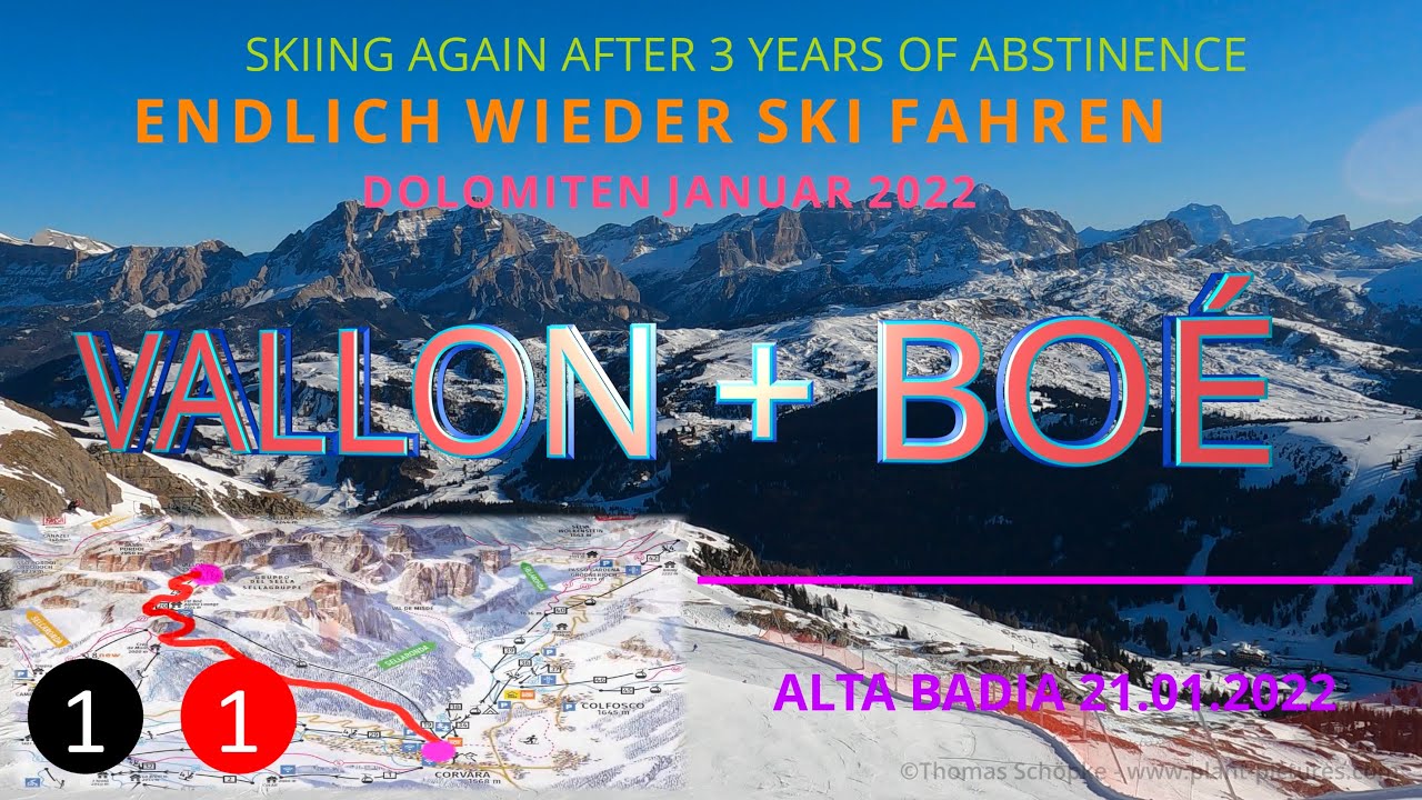 Alta Badia 21 01 2022 Abfahrt Vallon - Corvara