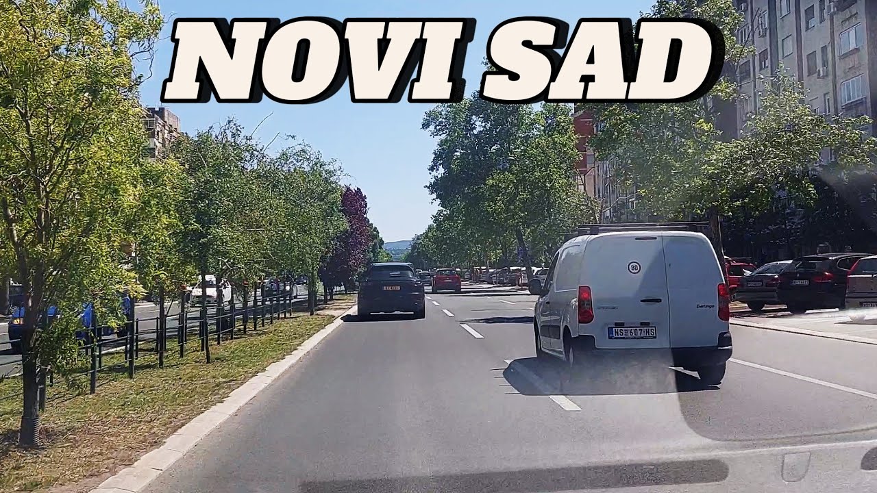 Novi Sad vožnja Bulevarom Oslobođenja i lokalnim ulicama