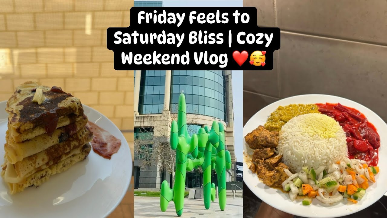  Cozy Weekend Vlog 🩷✨ Friday Dinner & Blueberry Pancakes + Saturday Routine 🥰