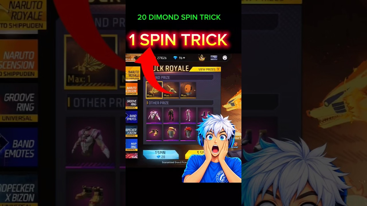🔥 Naruto Royale Event 😱 | New Spin | Free Fire # ffnewevent