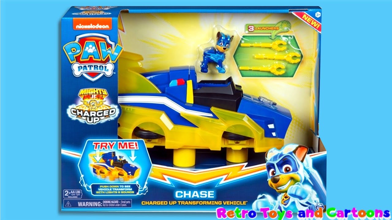 Paw Patrol Mighty Pups Charged Up Chase's Hovercraft Commercial Retro Toys and Cartoons