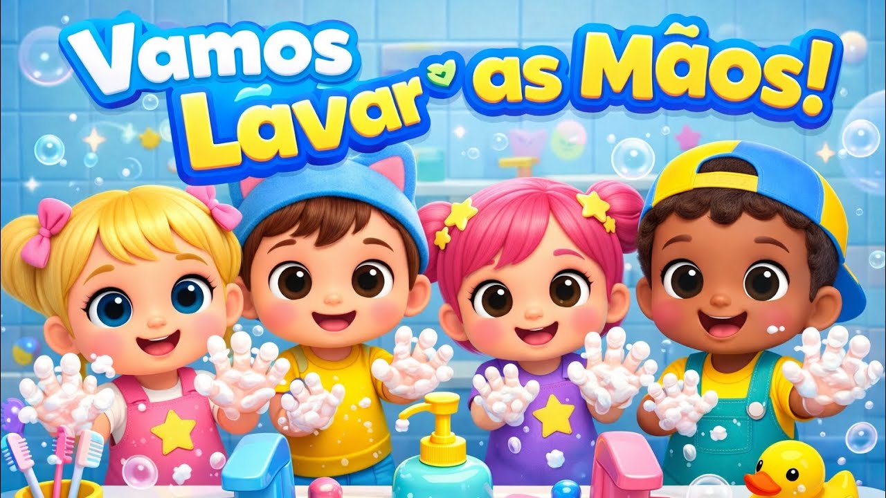 Vamos Lavar as Mãos Cantando 🧼🎶 | Música Infantil Educativa | Turma Pink Star