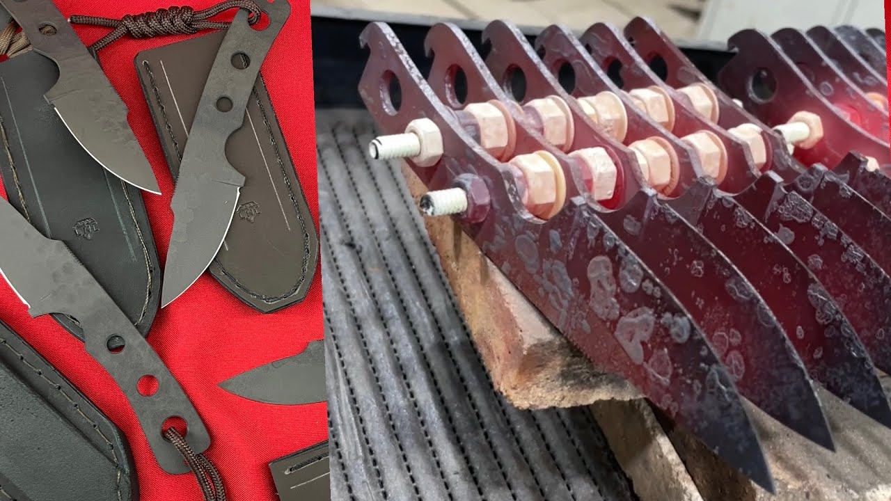 Como fazer têmpera em bloco - produção de 11 facas táticas