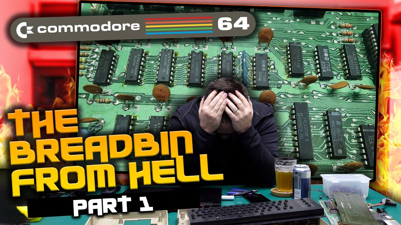 Commodore 64 breadbin from hell repair Part 1 - somebody really messed up this one