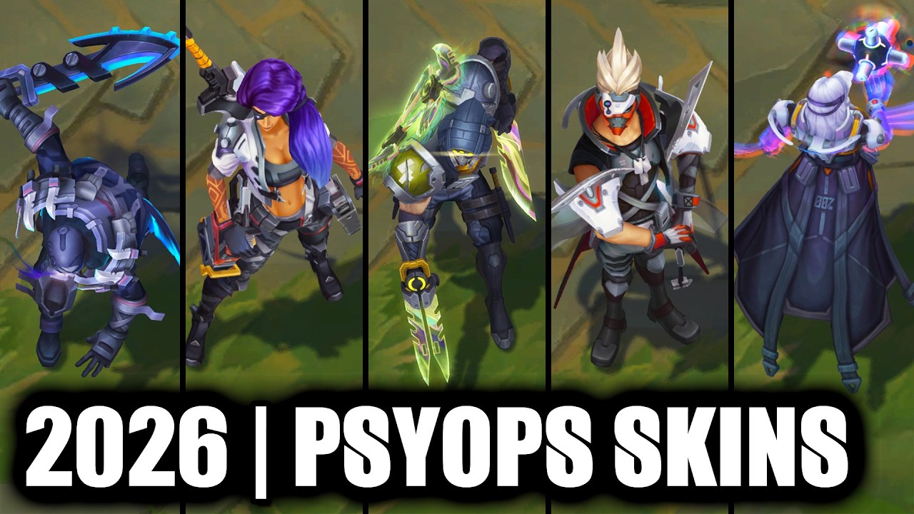Все скины PsyOps 2026 года в центре внимания | League of Legends