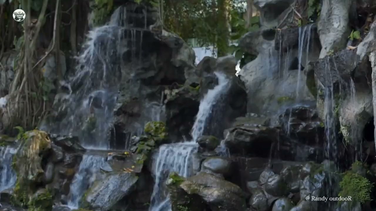 8k Relaxing water sounds singing birds in forest of Nature relaxing 7hrs outdoor