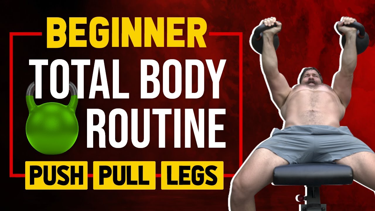 TOTAL BODY Kettlebell Routine For Beginners [Push - Pull - Grind!] | Coach MANdler