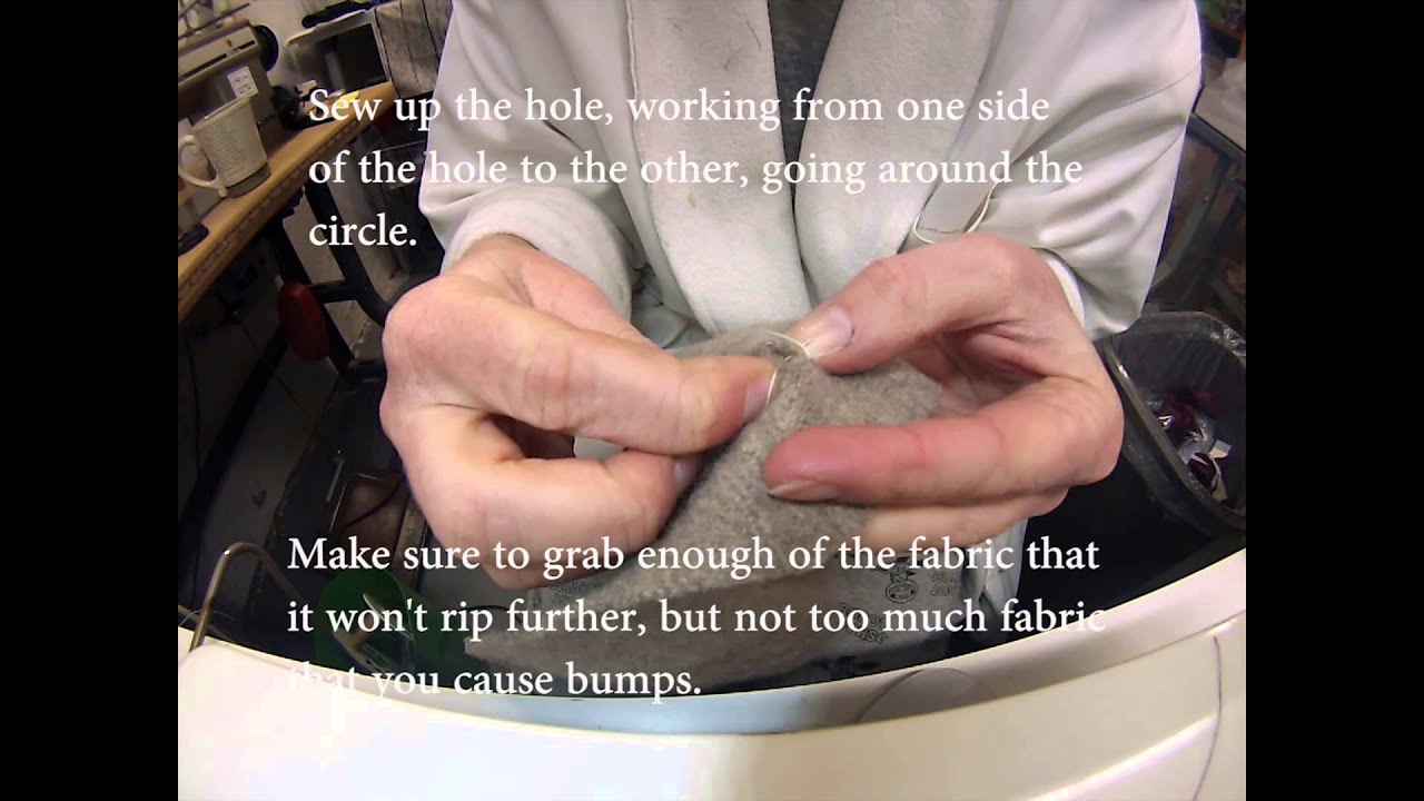 How To Fix a Hole in a Wool Diaper Cover or Longies AND sew on a cute patch
