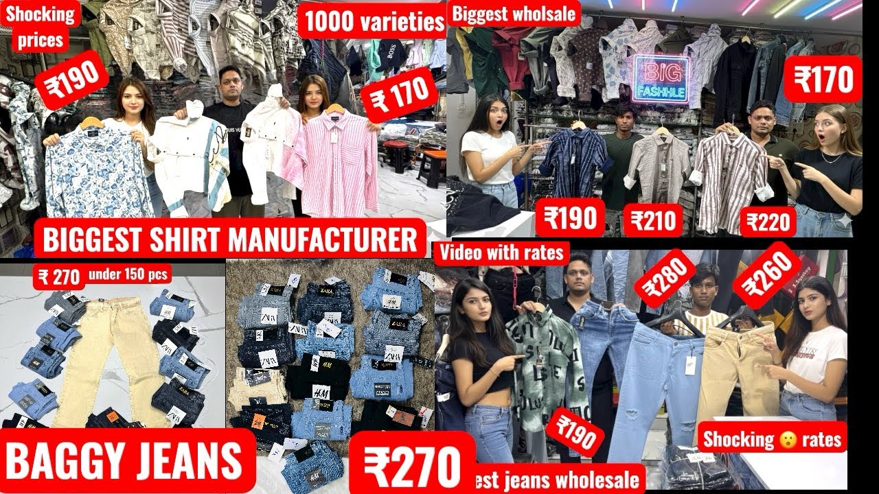 BIGGEST BAGGY & MOM FIT JEANS AND SHIRT MANUFACTURER IN KOLKATA | KHIDIRPUR FANCY MARKET WHOLESALE
