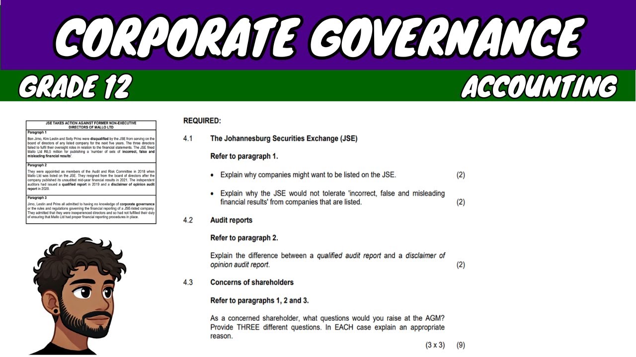 Corporate Governance (Grade 12 Accounting)