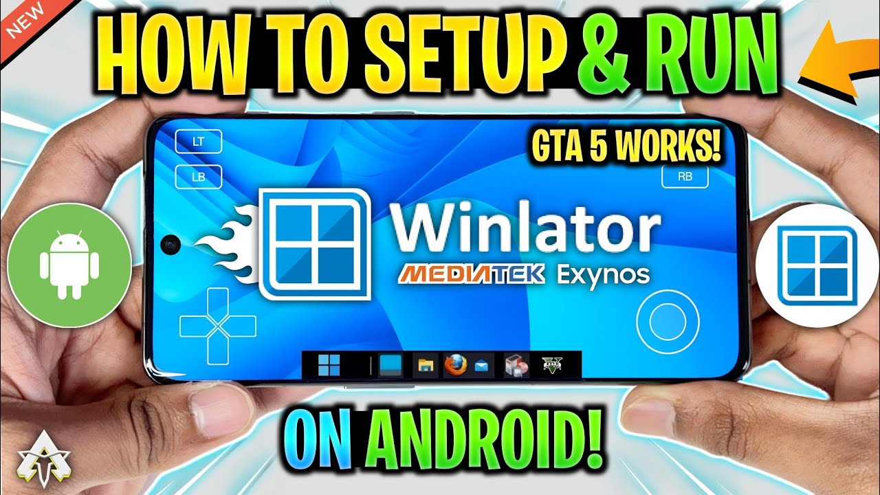 🔥 WINLATOR ANDROID V10.1 MALI GPU - SETUP & GTA 5 GAMEPLAY | BEST WINDOWS EMULATOR