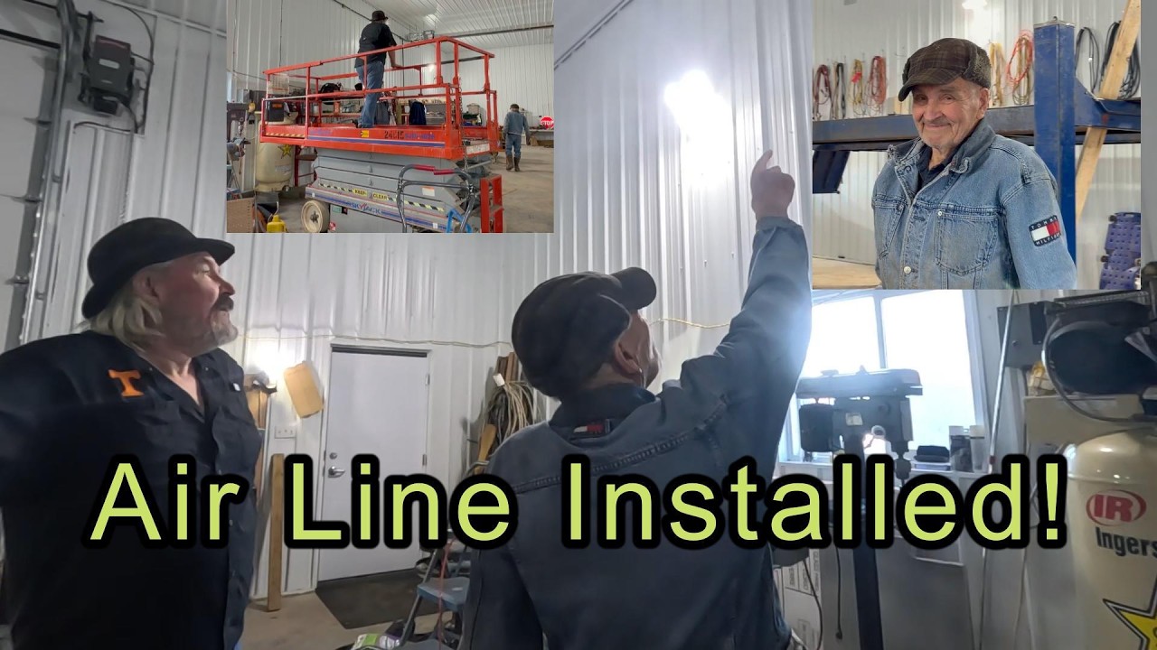 Running Air Across the Shop Ceiling | Earl's Shop Upgrade